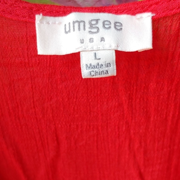 Umgee - Red flowy jumpsuit; BOHO - Picture 4 of 7